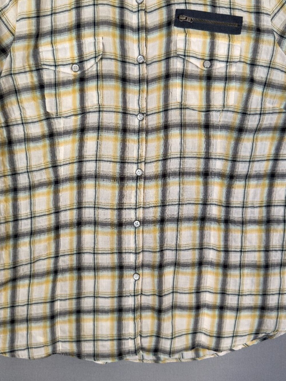 Harley-Davidson Women's Size L Graphic Shirt Cotton Button Up Plaid Long Sleeve - Picture 5 of 16